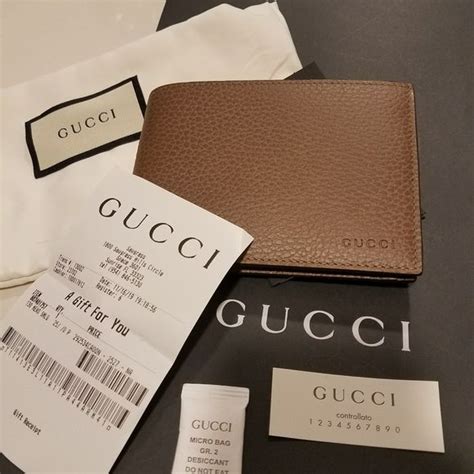 gucci wallet receipt|original gucci wallet sale.